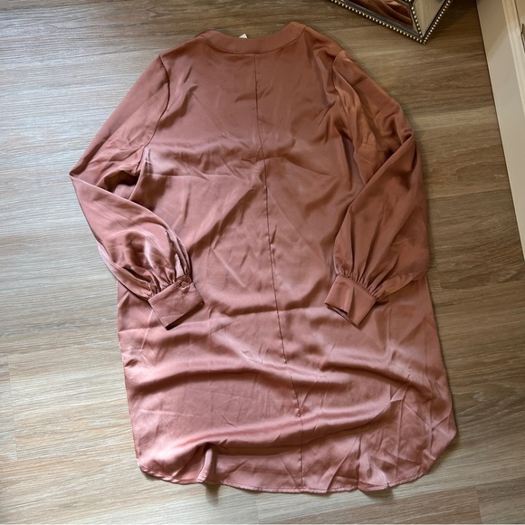 H&M Silky Mauve Oversized Long Sleeve Dress – Size XS NWT - Picture 5 of 9